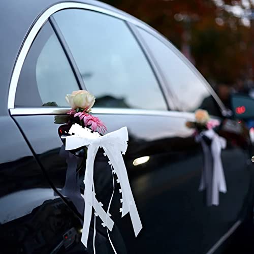 Jesustree 30 Piezas Lazo de Boda Blanco, Lazos Antena...