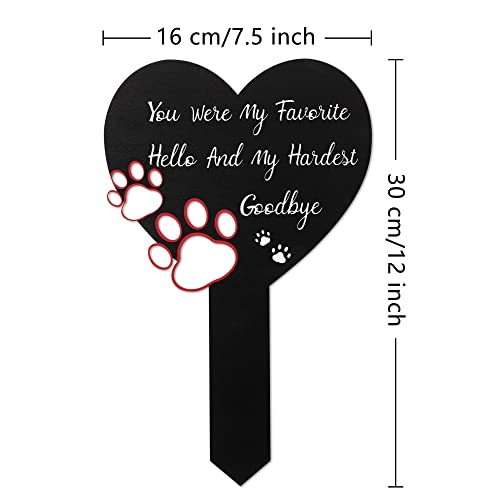 image for BUoonyer Pet Memorial Graves Markers for Dogs Cats, Pet Cemetery Heads