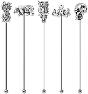 8" Beverage Stirrers Stainless Steel Stir Sticks Coffee Stirrers Reusable Drinking Sticks