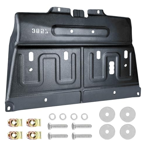 Underbody Shield Manganese Steel Splash Shield Compatible with 2015-2020 Ford F-150 (Gas Only) – Heavy-Duty Underbody Protection, Replaces ML3Z-7222-D, Excludes Raptor/Diesel