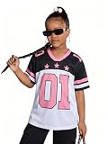 Yawtaut Girl's Jerseys Tops Soccer Uniforms for Boys Children's Number Graphic Sportswear V Neck Uniforms...