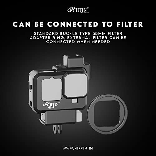 Gaiola para Gopro 9, Ulanzi G9-4 Capa protetora para GoPro Hero 9-4 com suporte Cold Shoe compatível