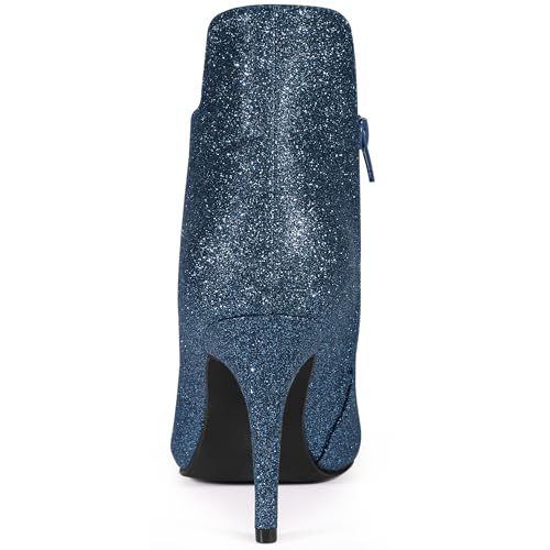 Bottines à talon aiguille à bout pointu scintillant pour révéler votre audace