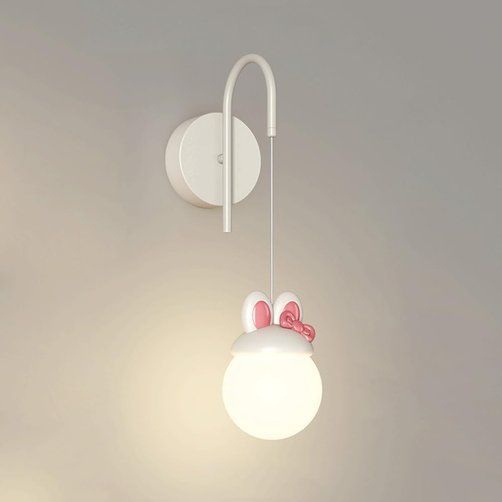 Mini Art Bedside Sconces Wall Light Modern G9 Wall Mount Lights for Children's Room Durable Delicate+Pretty Girls Boys Bedroom Wall Lamp Globe Acrylic Shade Night Light for Living Room