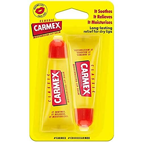 Carmex Classic Duo Moisturising Lip Balm Tube For Dry & Chapped Lips 2 x 10g