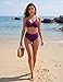 Blooming Jelly Women's High Waisted Bikini Sets Matel Tummy Control Swimsuits Swimsuits for Women 2025(Purple,Medium)