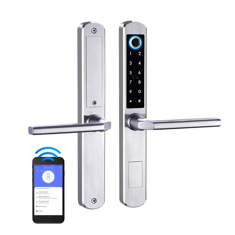 UanTii Smart Door lock Tuya Wifi Waterproof Dust proof Stainless Steel 304 Fingerprint Password Keyless Door Lock Suitable for Indoor and Outdoor Lock