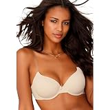 LASCANA Women's Underwire T-Shirt Bra - Clear Adjustable Straps, Lightly Padded Cups, Perfect for Form-Fitting Tops