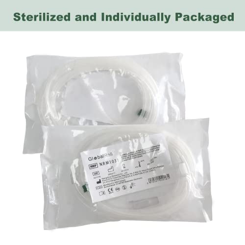 Globalroll Adult Standard Nasal Cannula, 8.67 Ft Cannula Nasal Tubing For Oxygen, Highly Visible Soft Kink Resistant Nasal Oxygen Cannula For Adult (10 Pack) #TOP5