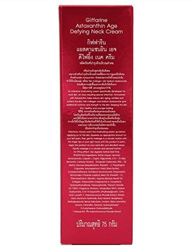 Giffarine Astaxanthin Age-Defying Neck Cream Firming Anti Wrinkle Patch Necklift Neckline And Anti Agingtightening & Lifting Moisturizer For Loose, Wrinkled And Sagging Skin For Neck. #TOP2