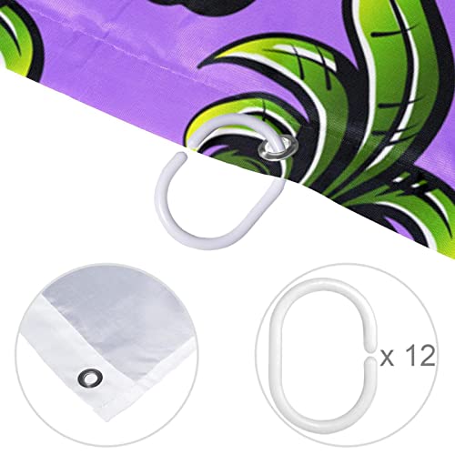 Rideau de douche ananas 183 cm pour stopper l'eau sur le sol