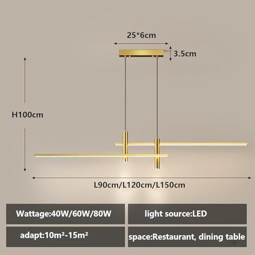 Plafonnier LED variable avec télécommande pour table à manger moderne - 6