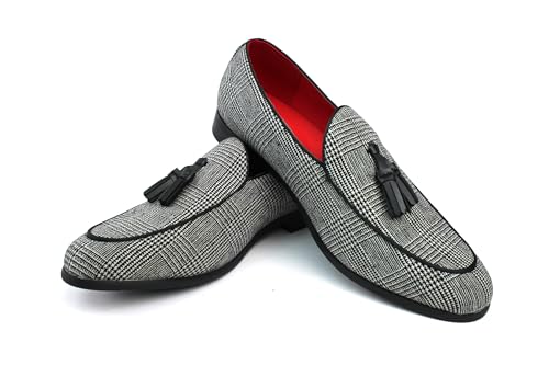Men's Slip On Real Leather Loafer Tassel Dress Shoes2