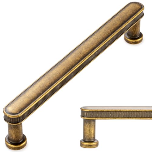 KOOFIZO 10 Pack 5 Inch Antique Brass Kitchen Cabinet Handles