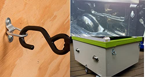 Tootaci D-Ring Tie Down Anchors 1/4" Heavy Duty,10Pcs Stainless Steel Trailers Tie Down Anchor 1200Bls For Boats,Trailers Trucks Rv,Warehouse,Garage,D Rings Anchor For Floor,Wall,Ceiling Mount #TOP5