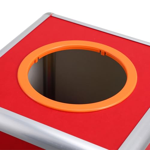 Caja para sorteo roja con superficie lisa lavable y paneles estables 8