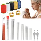 Conservazione sicura degli aghi: Grazie al design compatto del kit cucito, tutti gli strumenti del set cucito sono ordinatamente riposti in una scatola portatile. Gli aghi per cucire a mano affilati sono protetti da un compartimento dedicato, evitando punture accidentali e garantendo che ogni accessorio sia sempre a portata di mano per viaggi o emergenze.