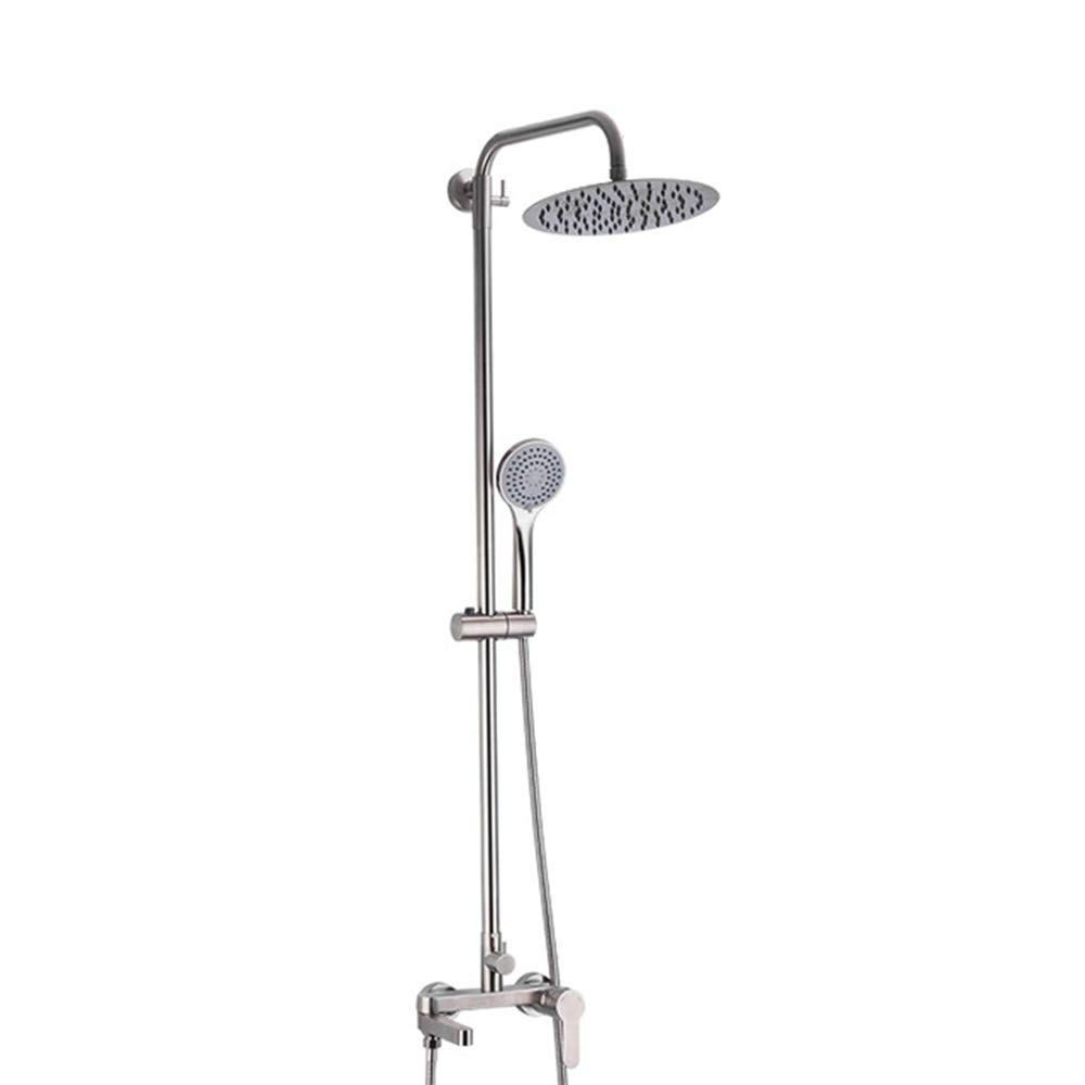 SWENEEN Handheld Showerstainless Steel Wall Mounted Shower Faucet Set,3 Function Shower System,Rain Shower Head,Hand Shower And Bath Faucet Mixers,