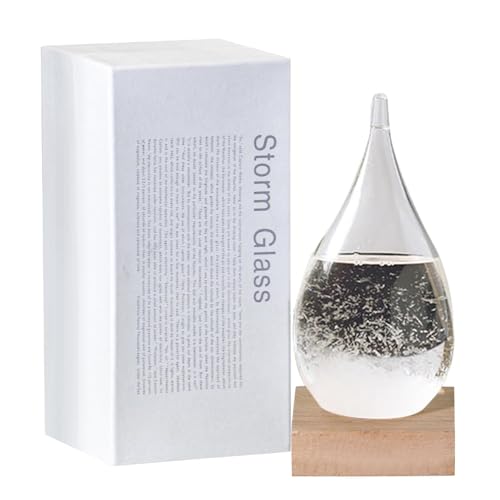 Small Storm Glass Water Drop Shaped Crystal Ball Storm Glass Weather Forecaster Weather Station Unusual Gifts Christmas Gifts Fashion Desktop Decor and Home Decor