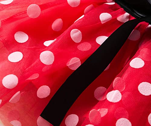 Image of Nileafes Girls Princess Mini Mouse Costume Toddler Birthday Party Fancy Dress Up