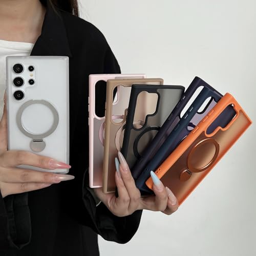 Carambola �X�}�z�P�[�X Galaxy S24Ultra �Ή��P�[�X Magsafe�Ή� �����O�t�� �g�уP�[�X ���킢�� �V���v�� ������� �ϏՌ� �y�� �؍� ���C�����X�[�d�Ή� �w�ʕی� �l�C