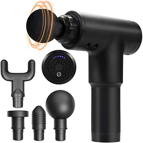 OWLCRAFT Percussion Massage Gun - Deep Tissue Percussive Fascia Gun for Athletes, Muscle Massager to Relieve Stiffness, Soreness, Boost Recovery, Circulation - Cordless, Handheld, Rechargeable, Quiet