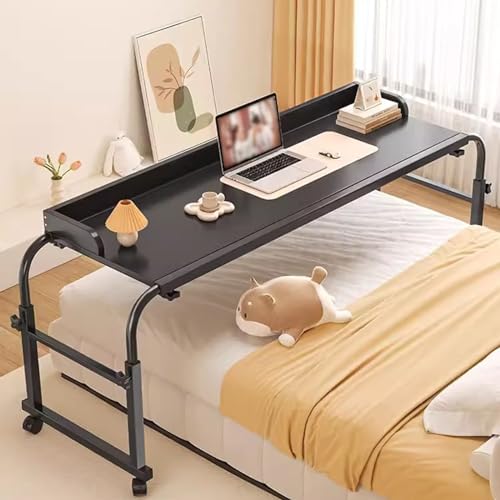 Soporte de altura ajustable para laptop, escritorio de pie para computadora, escritorio con ruedas para oficina en casa, hospital, mesita de noche, mesa de comida, mesa de bar