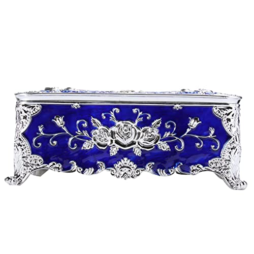 Cabilock Top Grade Style Tissue Box with Rose Pattern Stylish Napkin Holder for Home Office Car Lightweight Easy