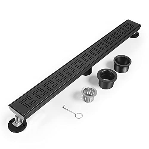 Best Cyber Monday ๐ฅ Linear Shower Drain 36 Inch, Matte Black Floor Drain 304 Stainless Steel Rectangle Shower Floor Drain 3 Feet with Hair Strainer, Adjustable Leveling Feet Best Cyber Monday ๐ฅ Linear Shower Drain 36 Inch, Matte Black Floor Drain 304 Stainless Steel Rectangle Shower Floor Drain 3 Feet with Hair Strainer, Adjustable Leveling Feet