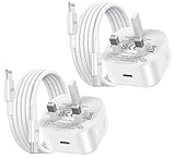 iPhone 14 13 12 Charger Fast Charge 2M Long Apple Phone Lightning Charger Cable and Plug UK 25W Charging for i 14 Plus/14 Pro Max/13 Pro/12 Pro/SE/11 Pro/iPad 7 8th 9th,Rapid USB C to PD Lead and Head - Image 1
