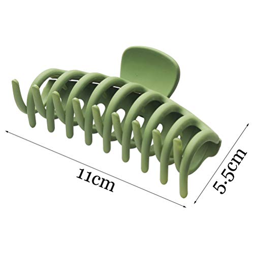 image for pengxiaomei 4 pcs Matte Plastic Hair Claw Clips, Nonslip Large Girls H