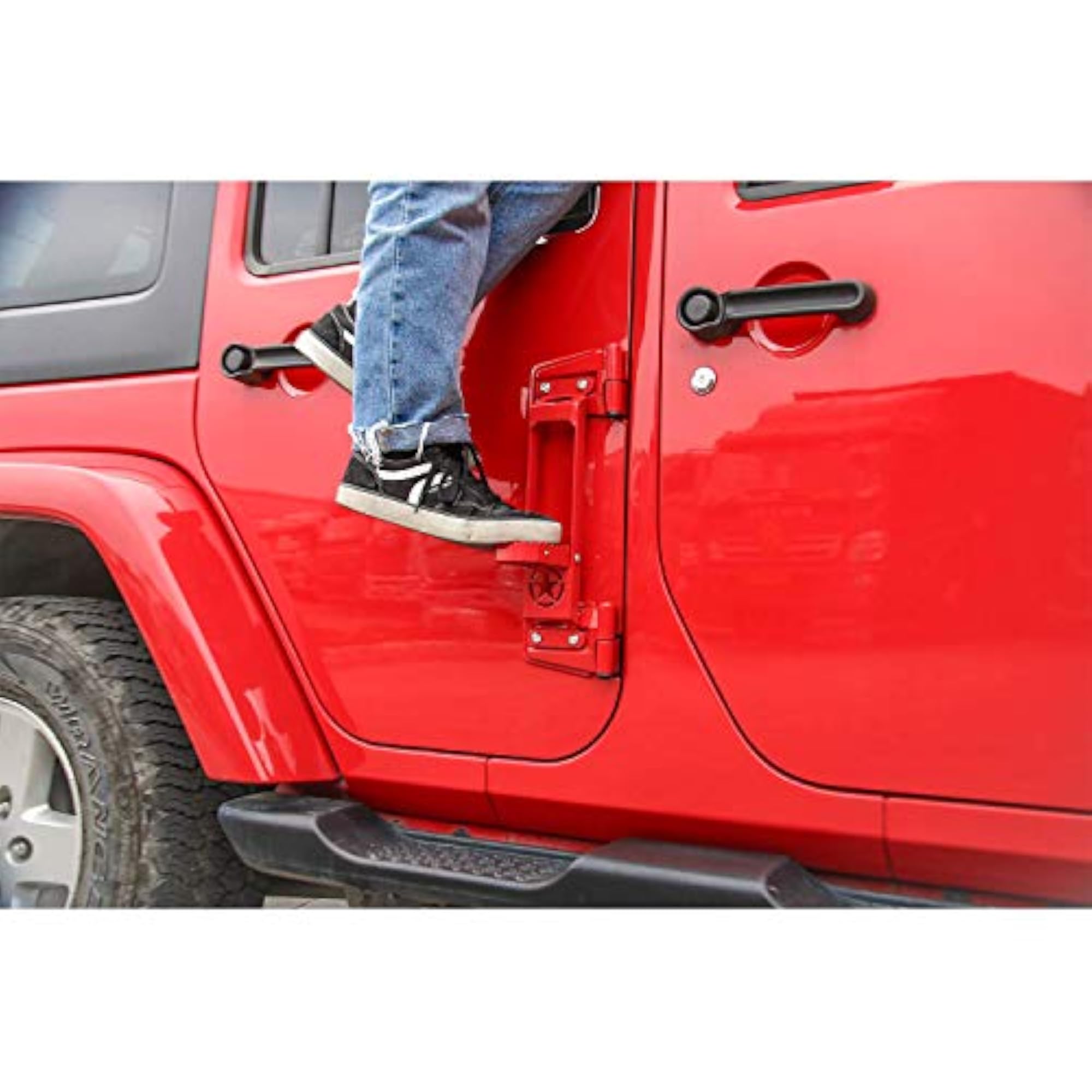 Metal Door Hinge Step with Folding Foot Pedal