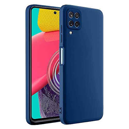 Winble Back Cover for Samsung Galaxy M53 5G Back Cover Camera Protection Soft Silicone Protective Back Cover Designed for Samsung Galaxy M53 5G (Blue)- Best and cheap mobile covers in India