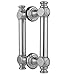 Jaclo H60-BB-12-MBK Smooth Back-to-Back Shower Door Handles with End Caps, Matte Black