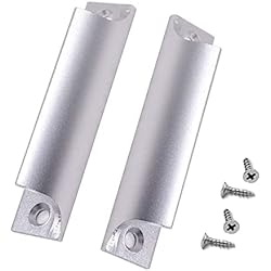 Cimown Manilla para Puerta de Aleación de Aluminio - Manilla para Puerta de Balcón - Manilla para Puerta Corredera, Apto para Ventanas, Puertas Corredizas con 4 Tornillos (Plata)