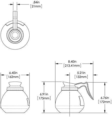BUNN Coffee Pot Decanter/Carafe Black Regular - New Glass Design Shape - Ergonomic Handle - 12 Cup Capacity image 5