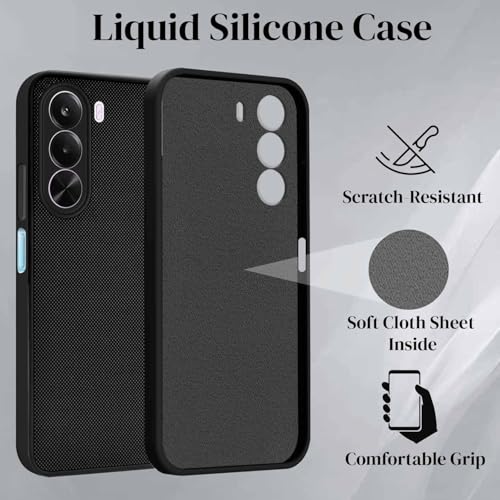 Image of Jkobi Rubberised Back Cover Case for Realme P4x (Textured Grip Design | Micro-Fiber Cloth Inside | Slim and Light Weight | Soft Touch and Feel)