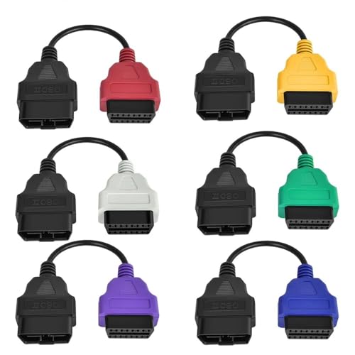 OBD2 Adapter 6PCS for MultiECUScan Adapter Cable 6 Colors Adapter Cable OBD2 Diagnostic ECU Scan Tool Replacement for Fiat for Lancia