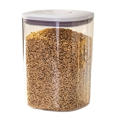 Generic BPA Free Food Grade Plastic Food Storage Containers with Push Button Popup Lids, Kitchen Storage Containers (Medium (1.7L) - 123 x 123 x 179 mm), Transparent, DC1006