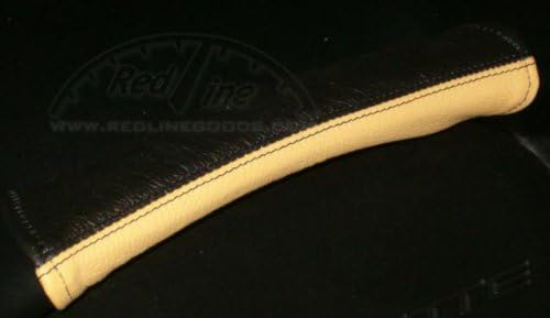 RedlineGoods Grab Handle Cover Compatible with Chevrolet Corvette C5 1997-04. Tailor Made - not Universal. Genuine top-Grade Italian Black Suede (Alcantara) with Blue Thread