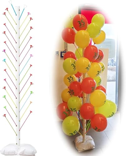 Kit de support de ballons, réglable de 1,8 m, support de ballon avec bases, support d'arche de ballon, convient pour les anniversaires, les fournitures de...