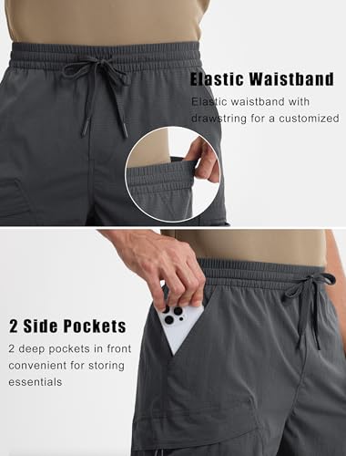 Image of Libin Men's Shorts Casual All Day Comfy Quick Dry Lightweight Cargo Hiking Shorts Breathable Outdoor Sports Travel