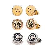 Dragon Ball Z Symbols 3-Pair Stud Earrings Set