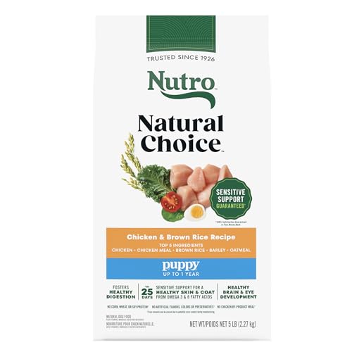 Nutro Natural Choice Puppy Food Dry, Chicken & Brown Rice Recipe, 5 lb. Bag