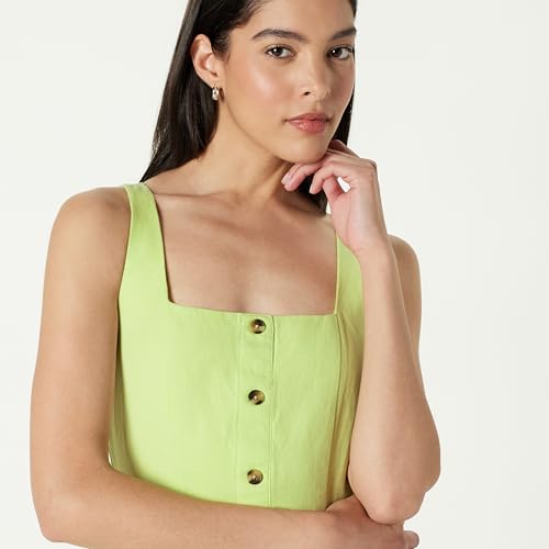 Image of The Drop Womens Amira Button Down Linen Mini Dress
