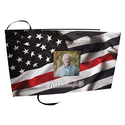 Image of Firefigher Celebration of Life Funeral Guest Book for Memorial Service