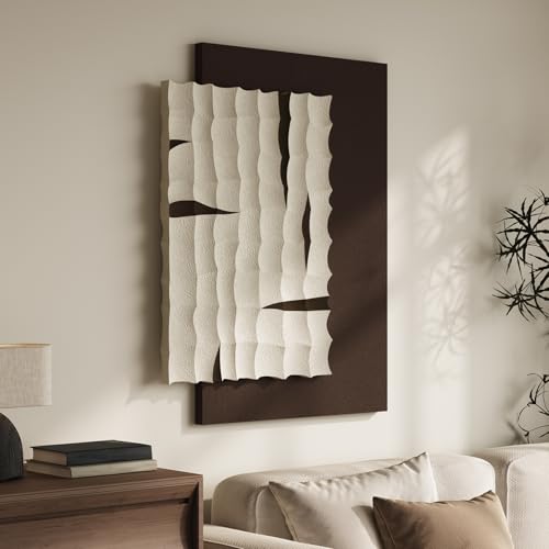 Troartos Large 3D Textured Abstract Wall Art for Living Room,