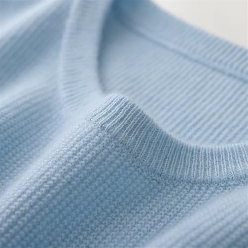 Men’s Round Neck 100% Wool Sleeveless Vest Spring Fall Casual Lightweight Knitted Pullover3