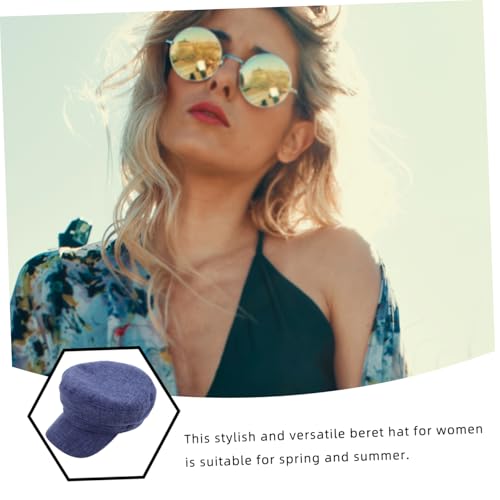 VALICLUD Stylish Captain Cap for Spring and Summer Efficient Sun Protection for Students and Outdoor Fun Retro Vintage Design Blue3