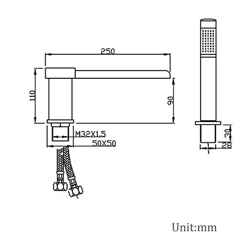 Robinet de baignoire cascade or brossé : transformez votre salle de bain - 4